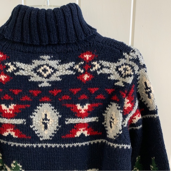 Vintage Ralph Lauren Chunky Hand Knit Turtleneck Sweater Size Small - Picture 7 of 11